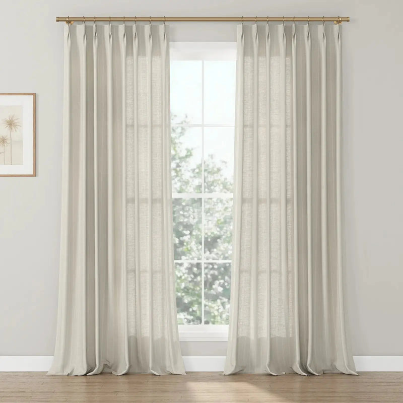 Jyll Mackie x TWOPAGES Refined Patterned Cotton Pleated Curtains