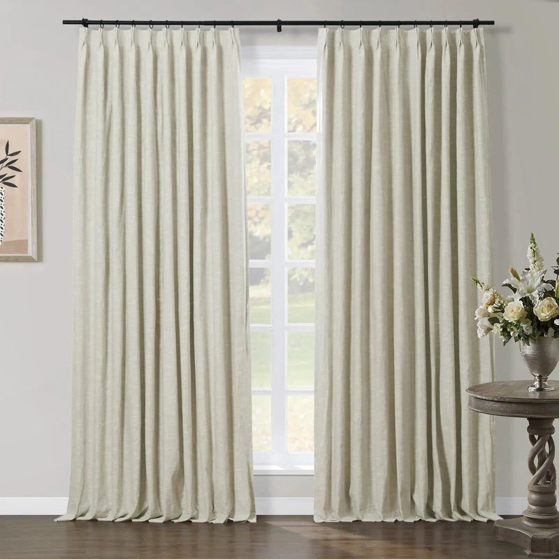 Jawara Textured Linen Cotton Pleated Curtains