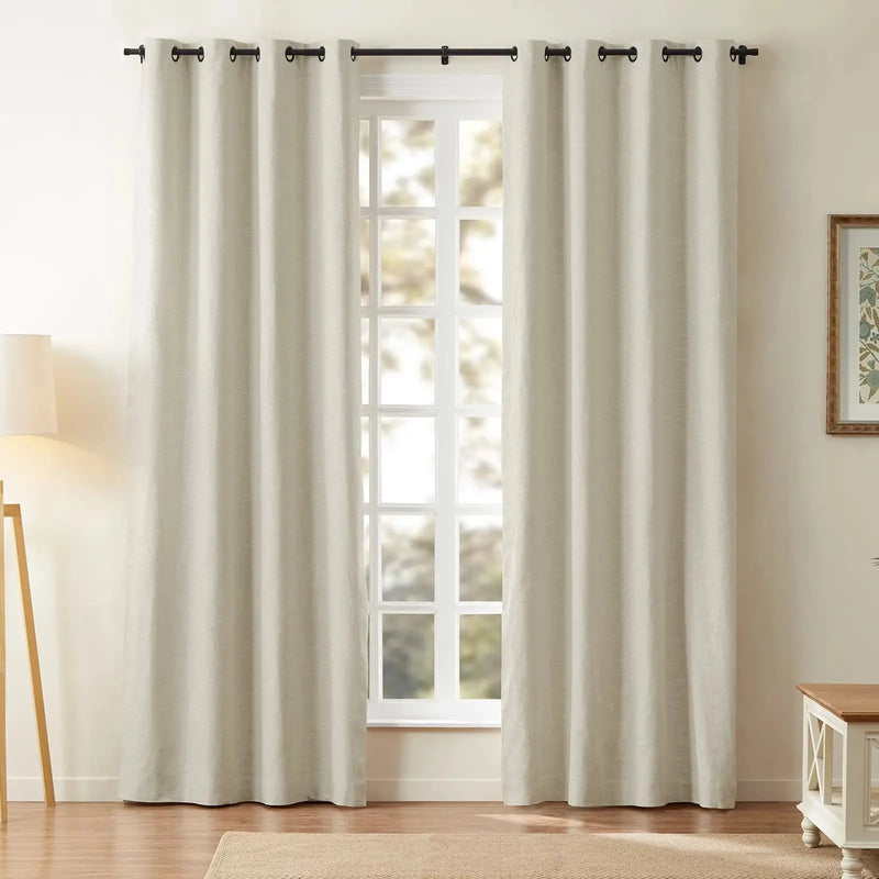 Jawara Textured Linen Cotton Eyelet Curtains