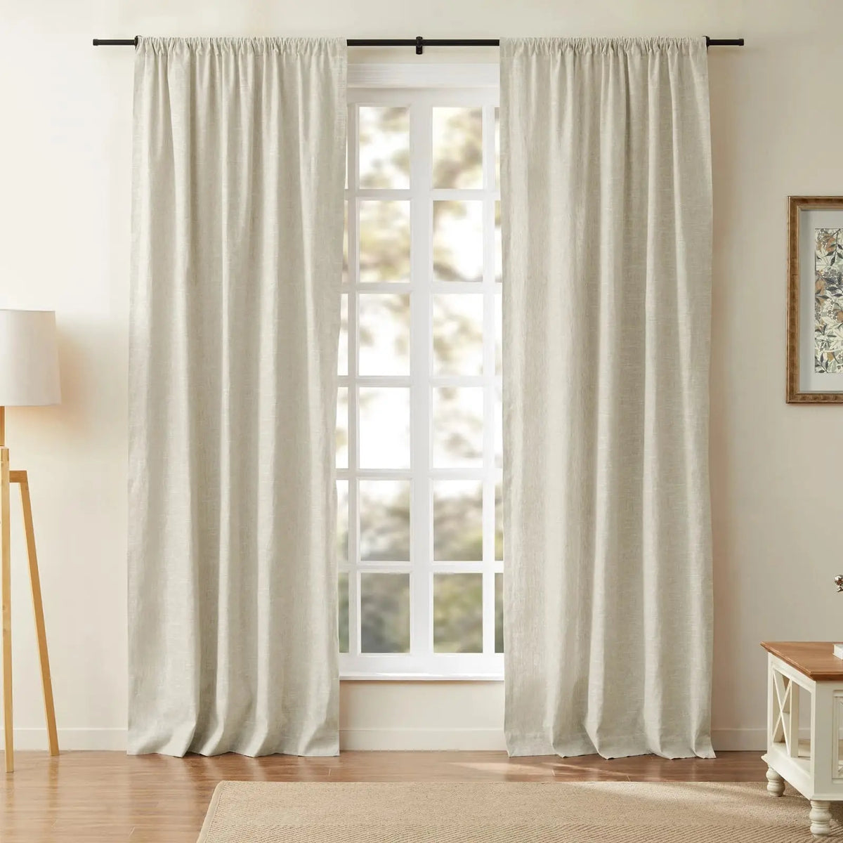 Jawara Textured Linen Cotton Soft Top Curtains