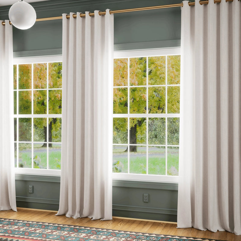 Patti Premium Belgian Linen Eyelet Curtains