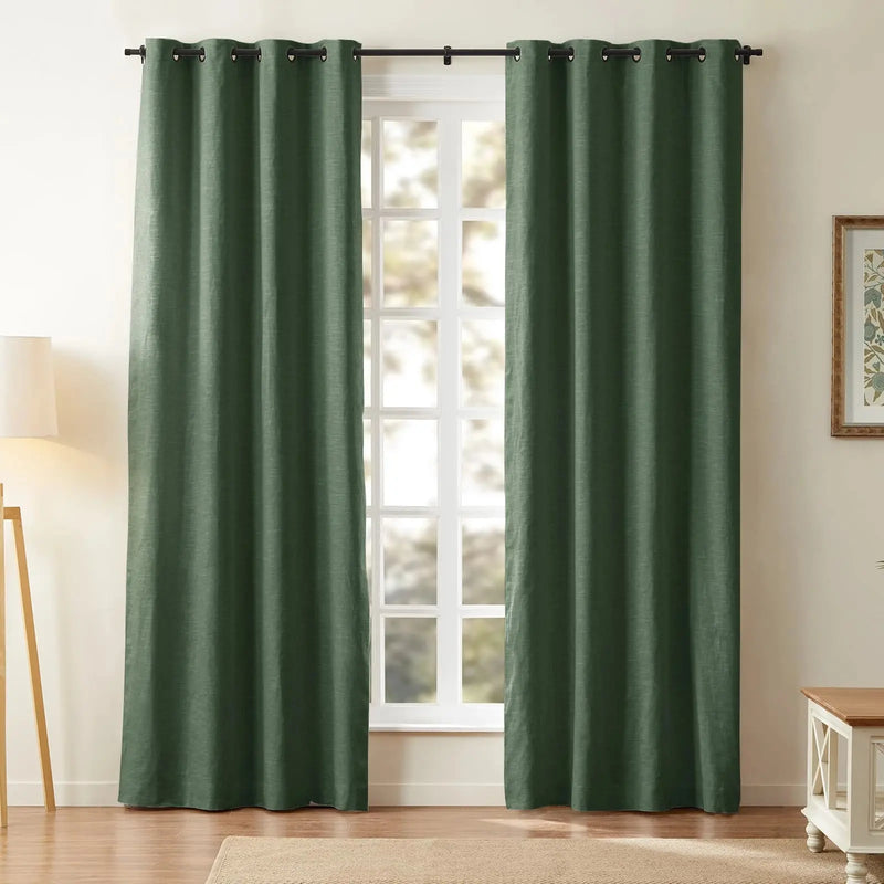 Jawara Textured Linen Cotton Eyelet Curtains
