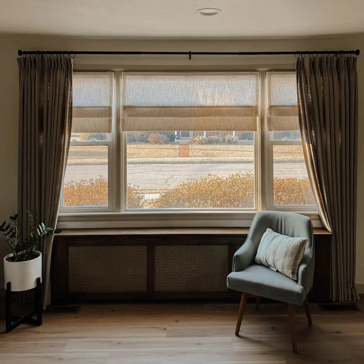 Isabella Cotton Roman Blind Cord Lift