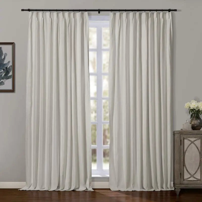 Jawara Textured Linen Cotton Pleated Curtains
