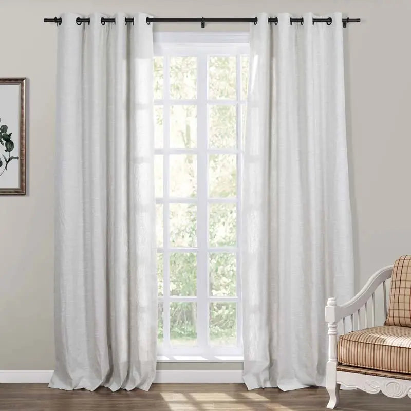 Jawara Textured Linen Cotton Eyelet Curtains