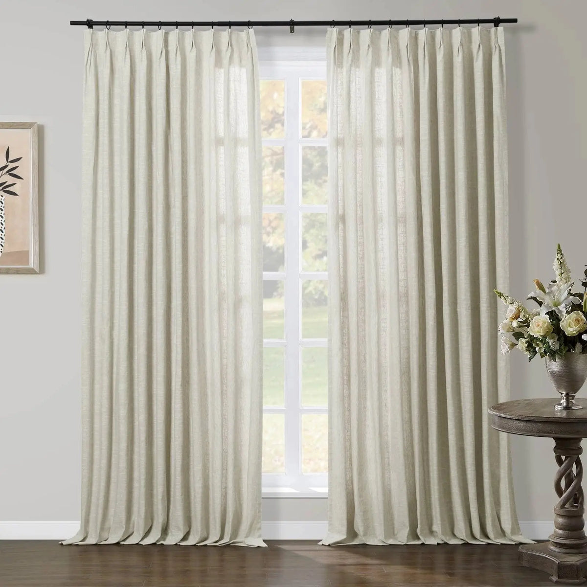 Jawara Textured Linen Cotton Pleated Curtains