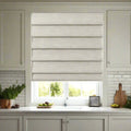 Jawara Linen Cotton Deco Fold Roman Blind Cordless