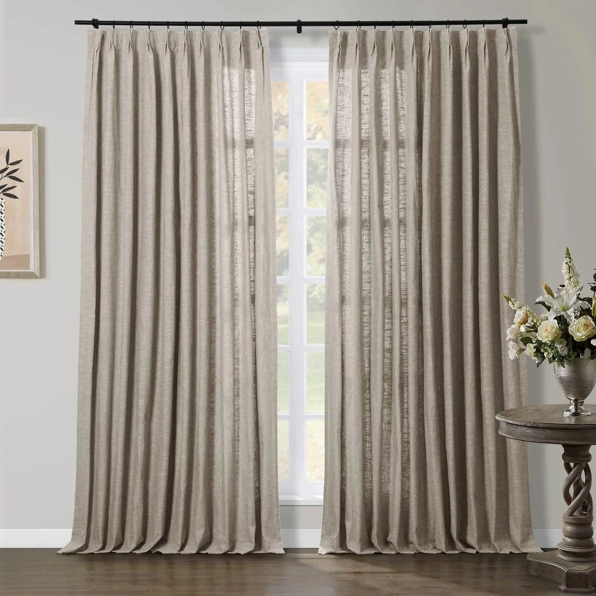 Jawara Textured Linen Cotton Pleated Curtains