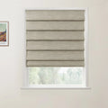 Jawara Linen Cotton Deco Fold Roman Blind Cordless