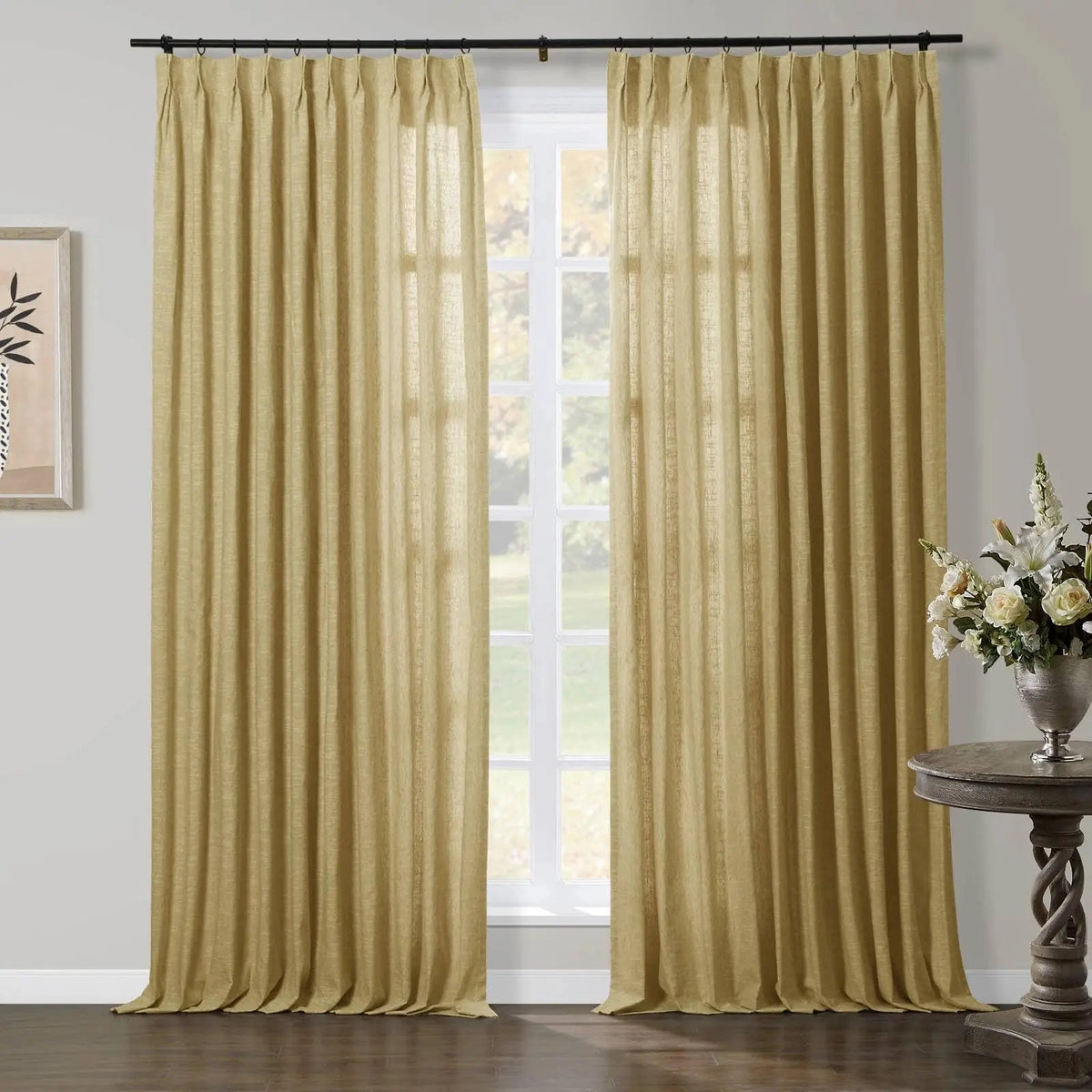 Jawara Textured Linen Cotton Pleated Curtains