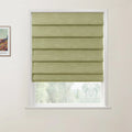 Jawara Linen Cotton Deco Fold Roman Blind Cordless