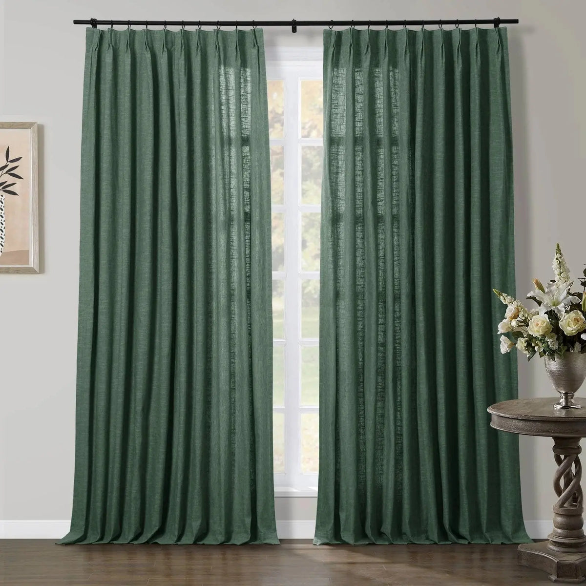 Jawara Textured Linen Cotton Pleated Curtains