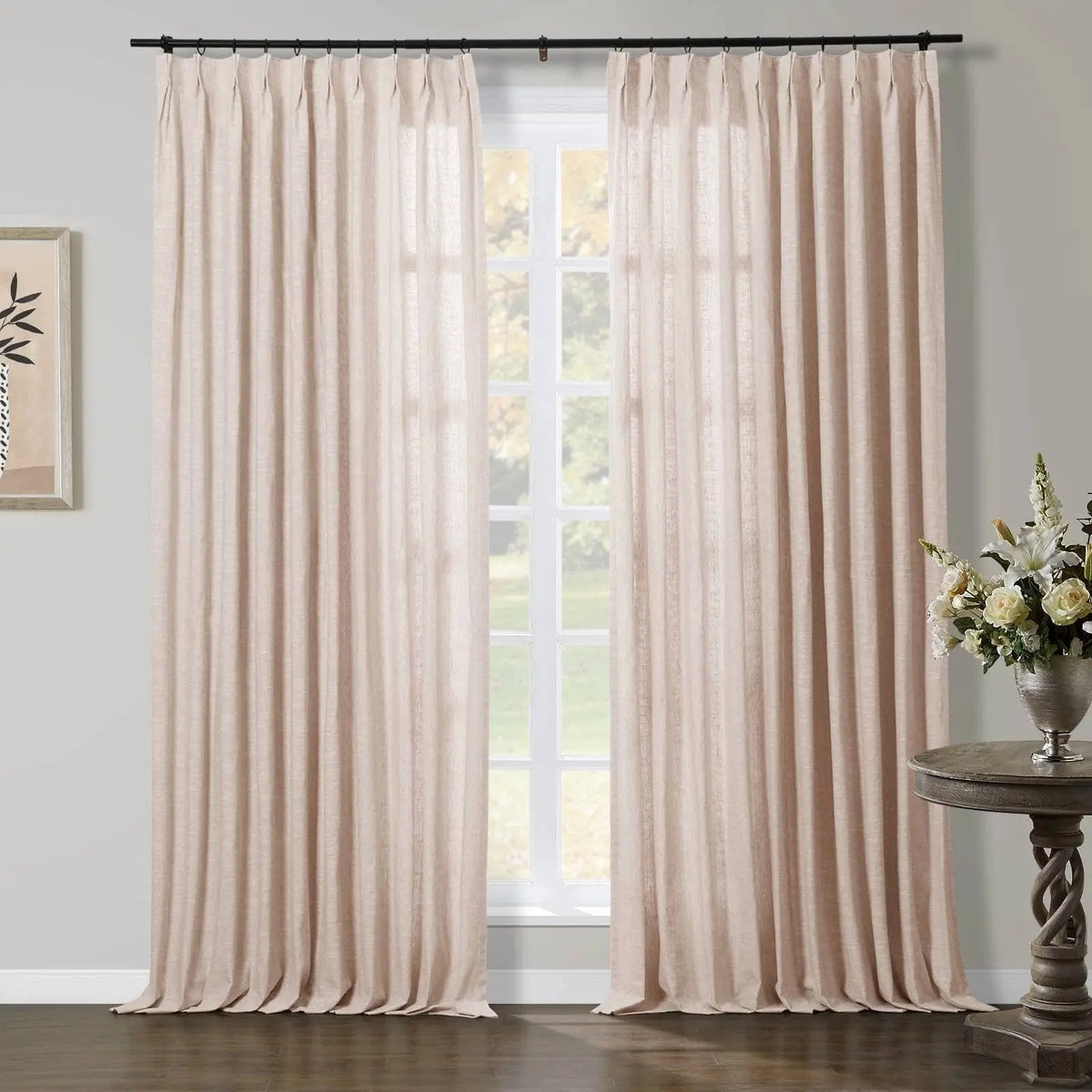 Jawara Textured Linen Cotton Pleated Curtains