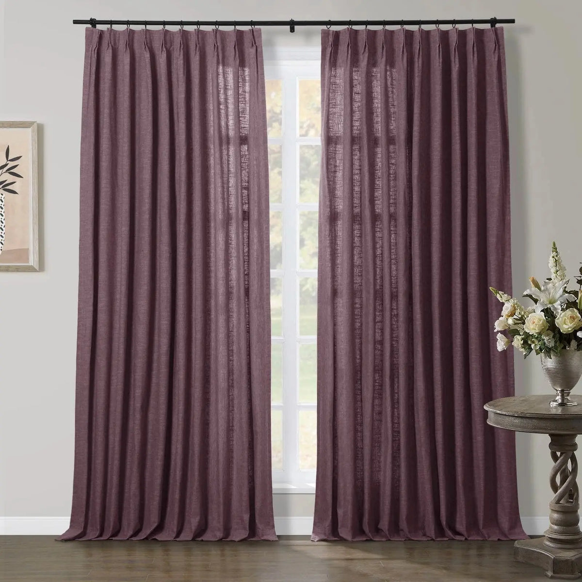 Jawara Textured Linen Cotton Pleated Curtains