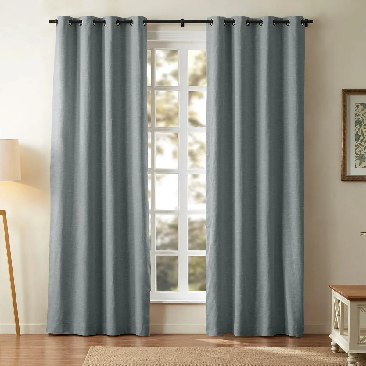 Jawara Textured Linen Cotton Eyelet Curtains