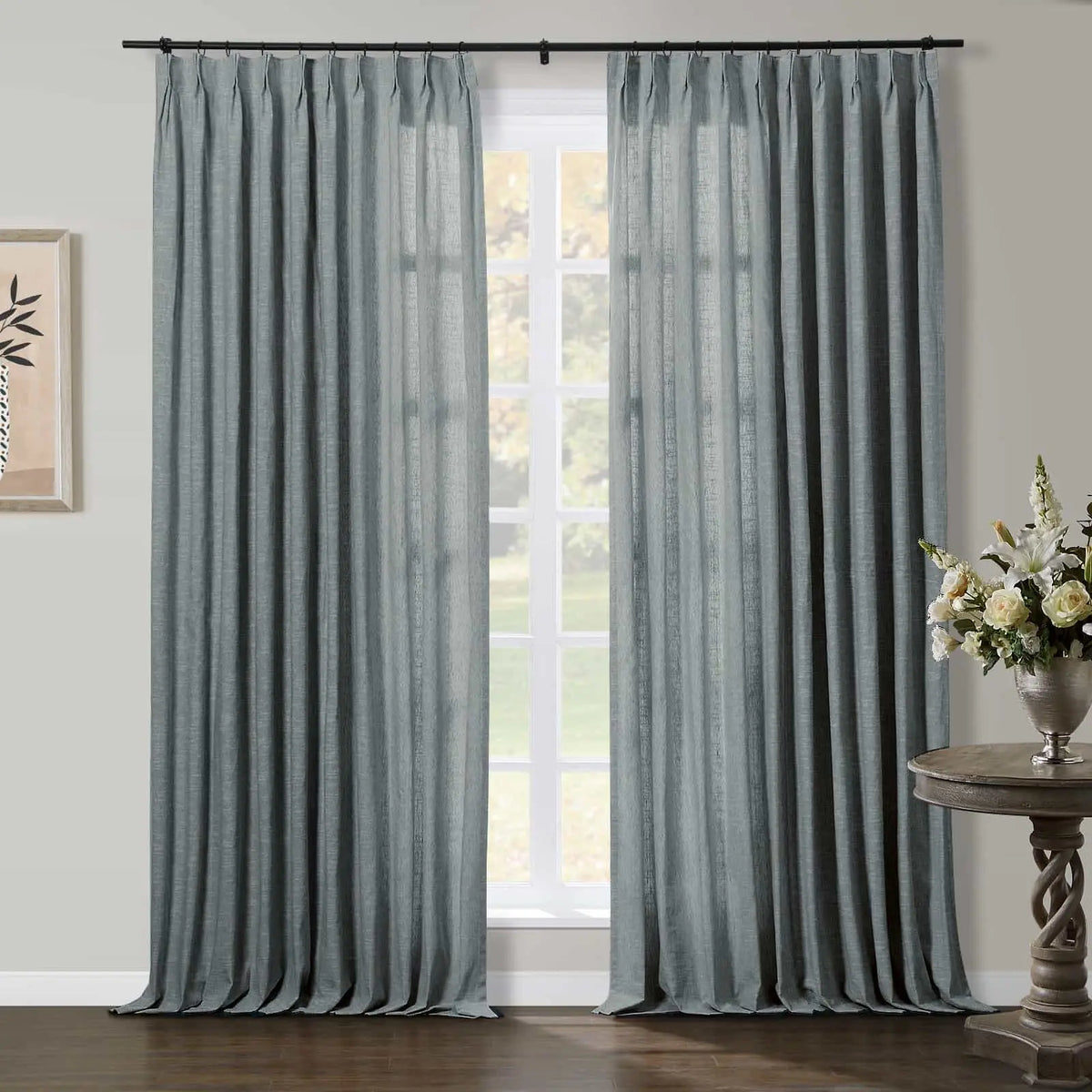 Jawara Textured Linen Cotton Pleated Curtains