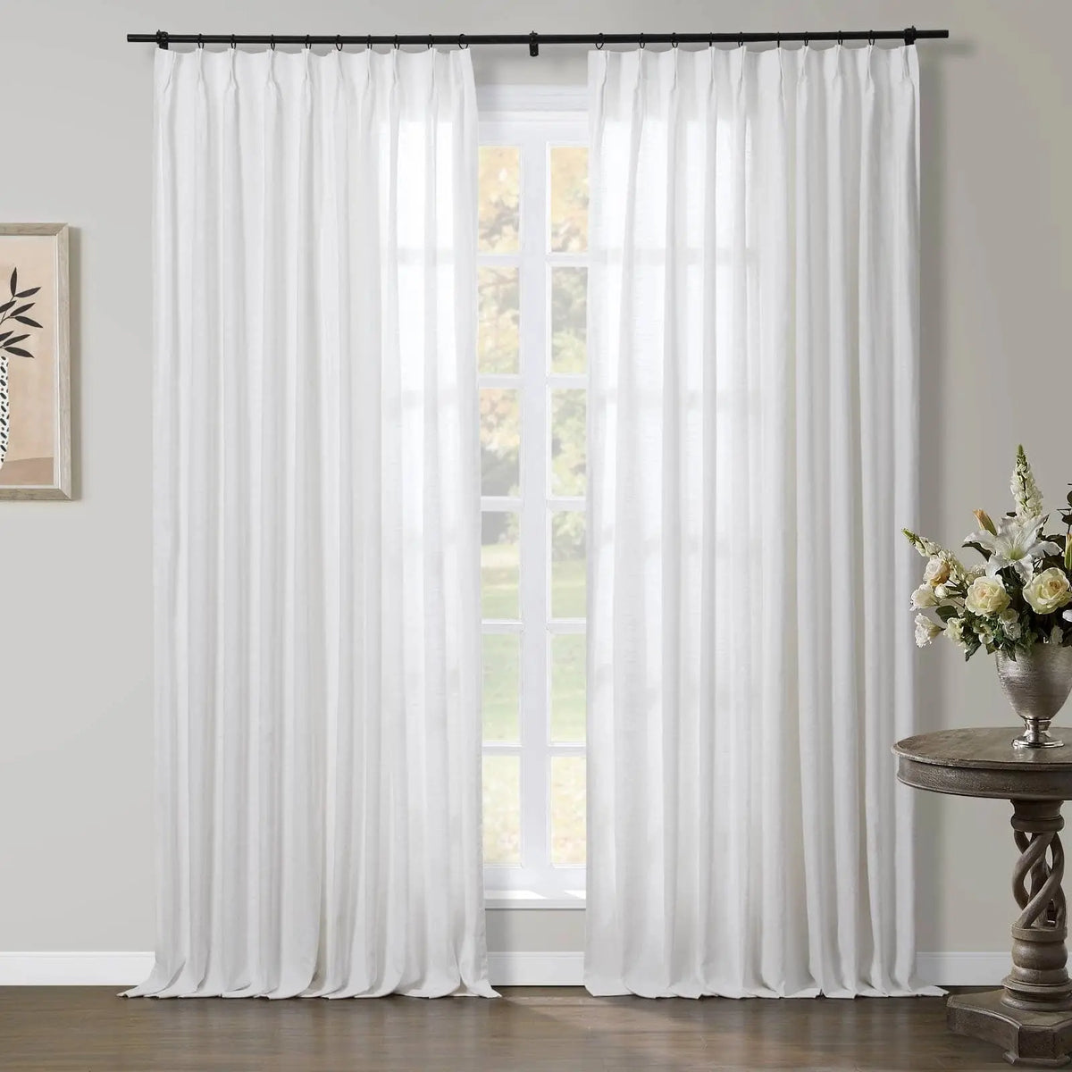 Jawara Textured Linen Cotton Pleated Curtains