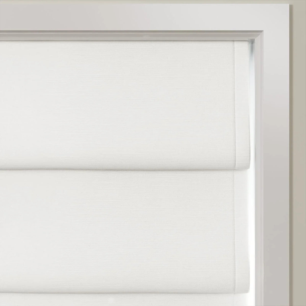 Jawara Linen Cotton Deco Fold Roman Blind Cordless