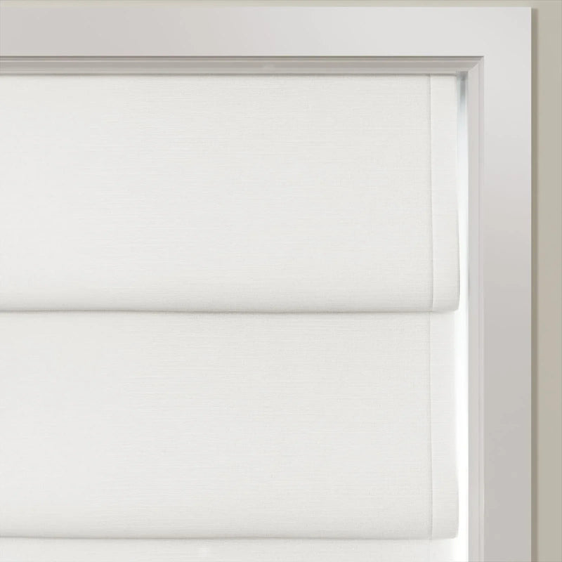 Jawara Linen Cotton Deco Fold Roman Blind Cordless