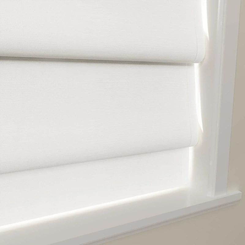 Jawara Linen Cotton Deco Fold Roman Blind Cordless