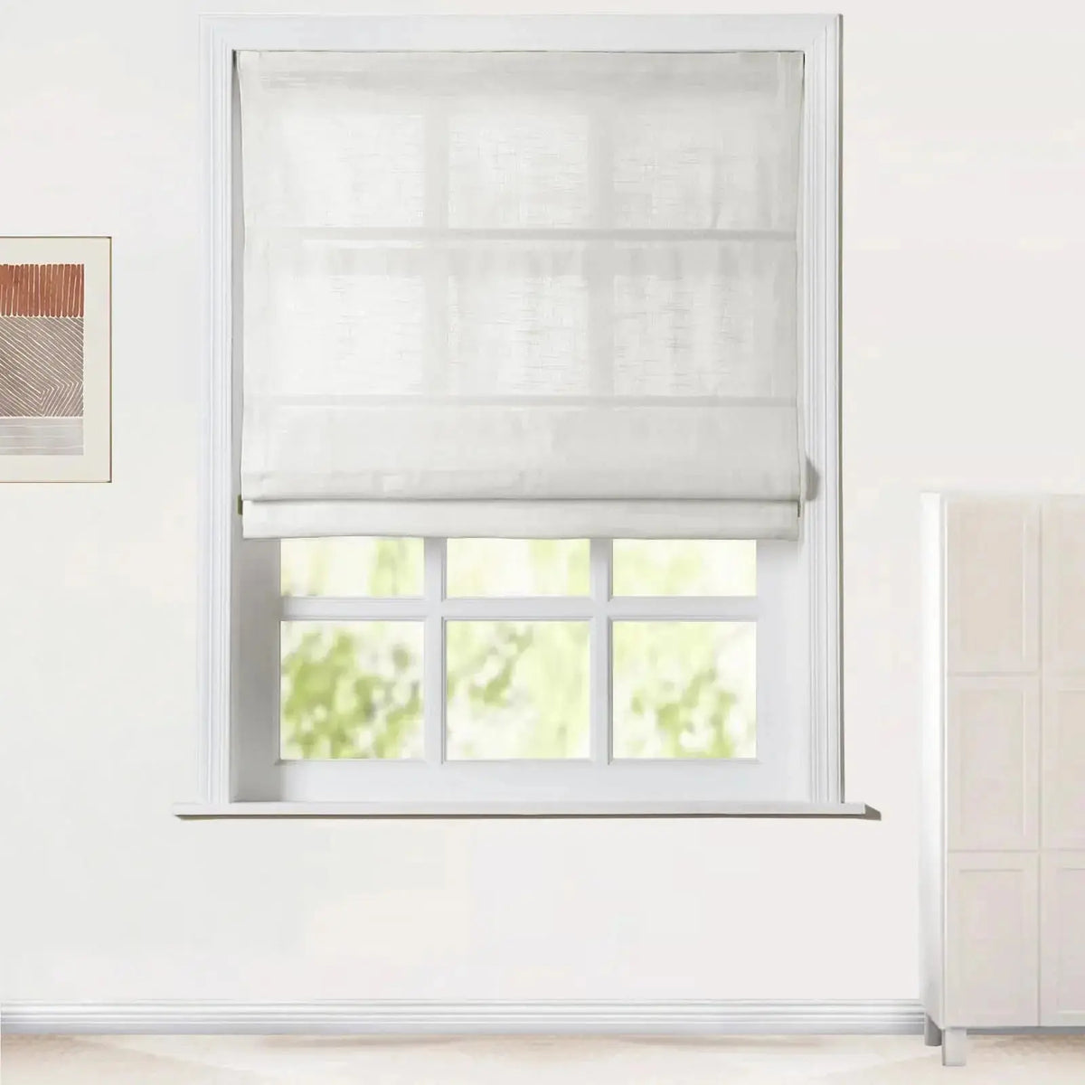 Jawara Linen Cotton Roman Blind Cordless