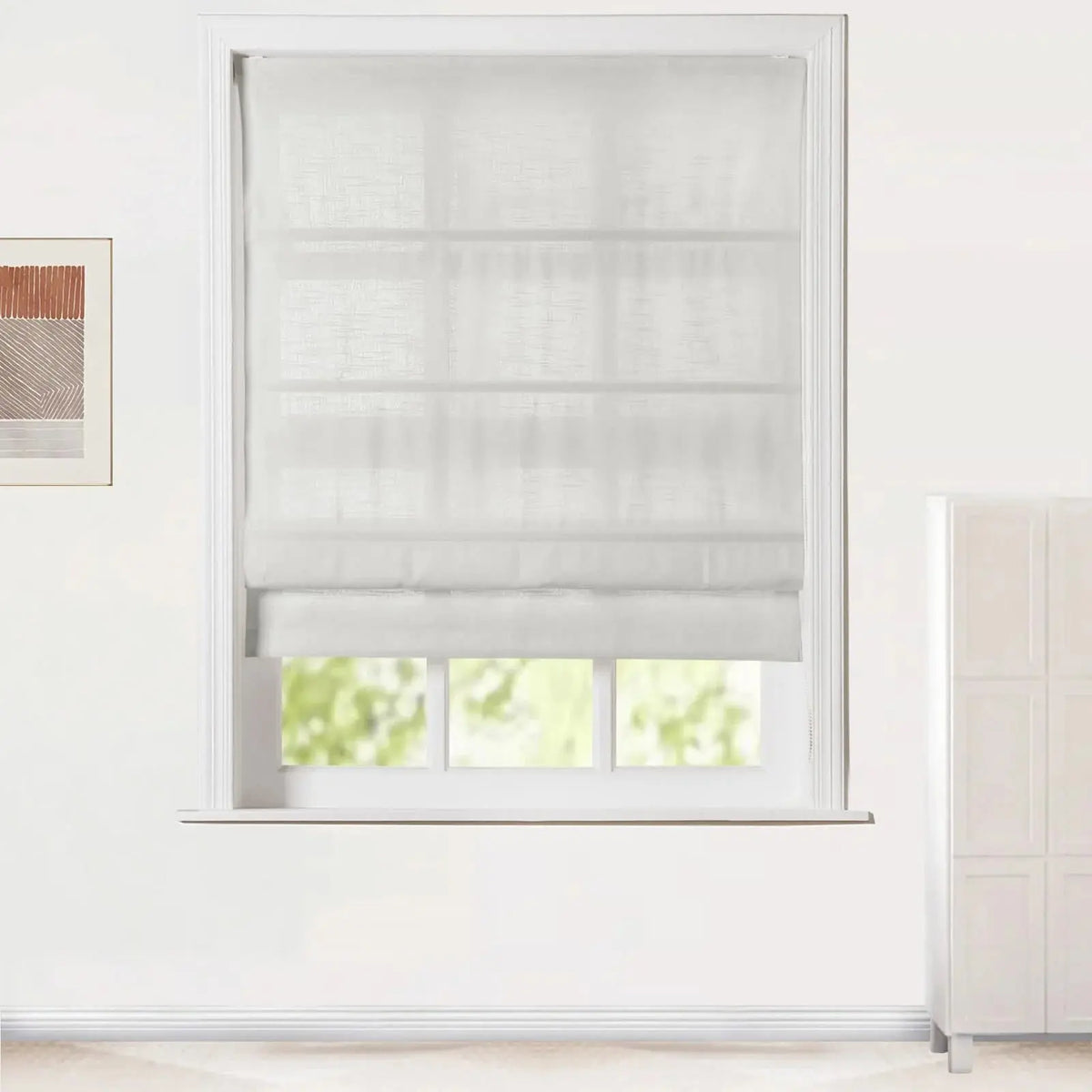 Jawara Linen Cotton Roman Blind Cord Lift