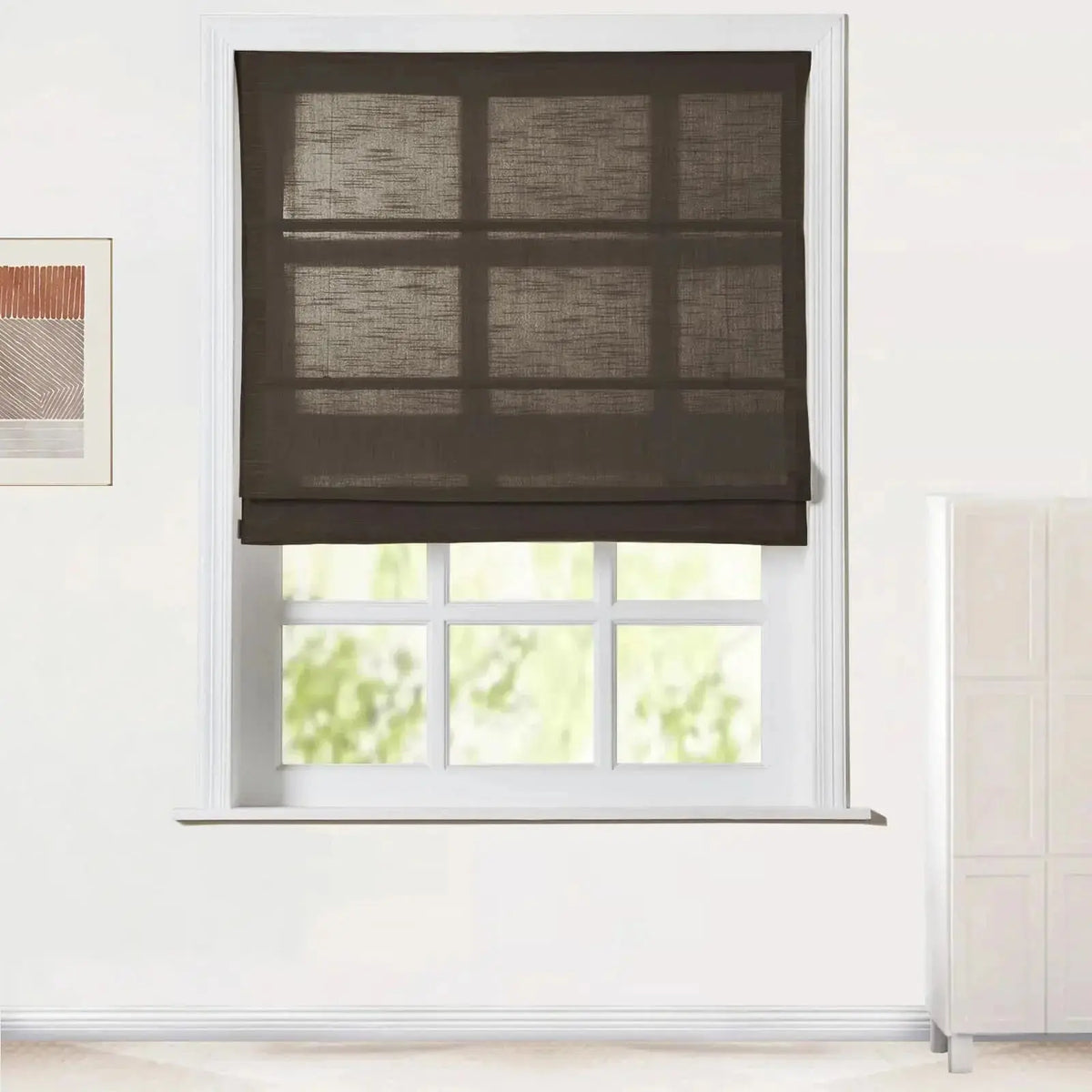 Jawara Linen Cotton Roman Blind Cordless