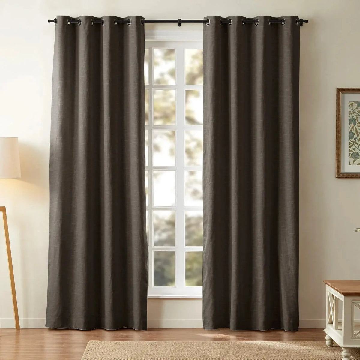 Jawara Textured Linen Cotton Eyelet Curtains