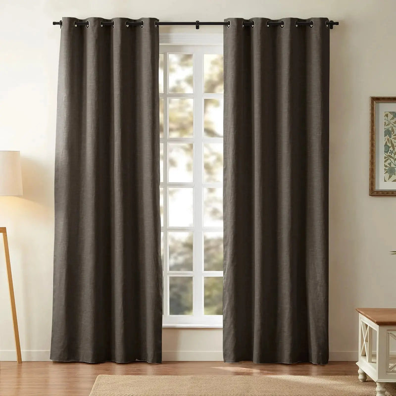 Jawara Textured Linen Cotton Eyelet Curtains