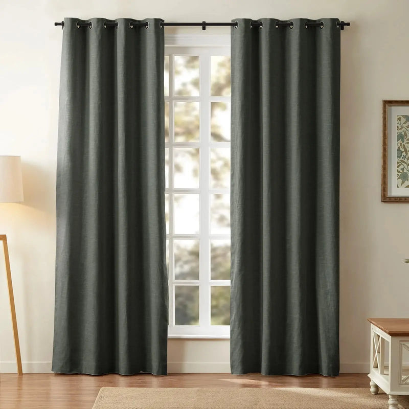 Jawara Textured Linen Cotton Eyelet Curtains