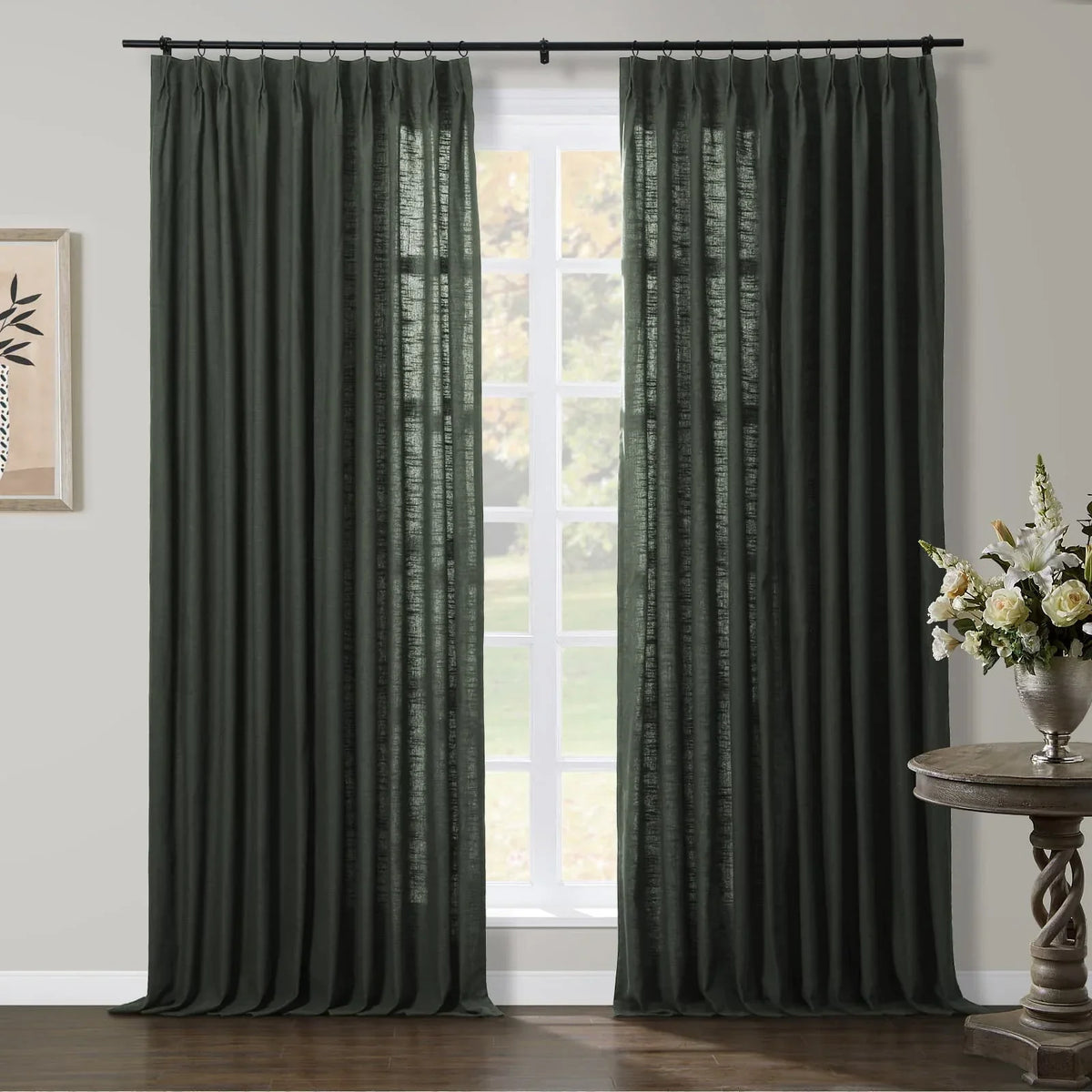 Jawara Textured Linen Cotton Pleated Curtains