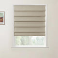 Jawara Linen Cotton Deco Fold Roman Blind Cordless