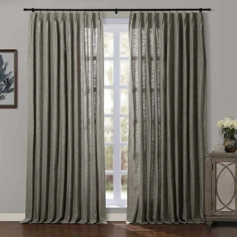 Jawara Textured Linen Cotton Pleated Curtains