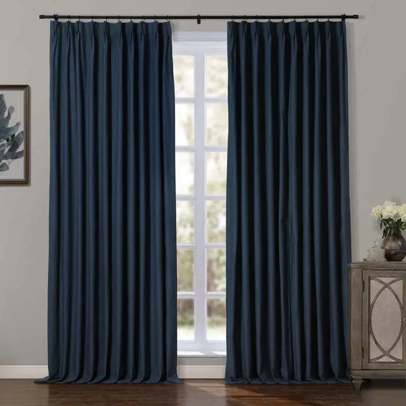 Jawara Textured Linen Cotton Pleated Curtains