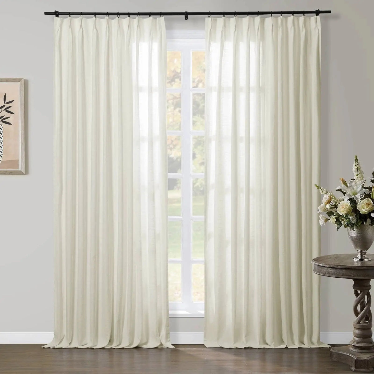 Jawara Textured Linen Cotton Pleated Curtains