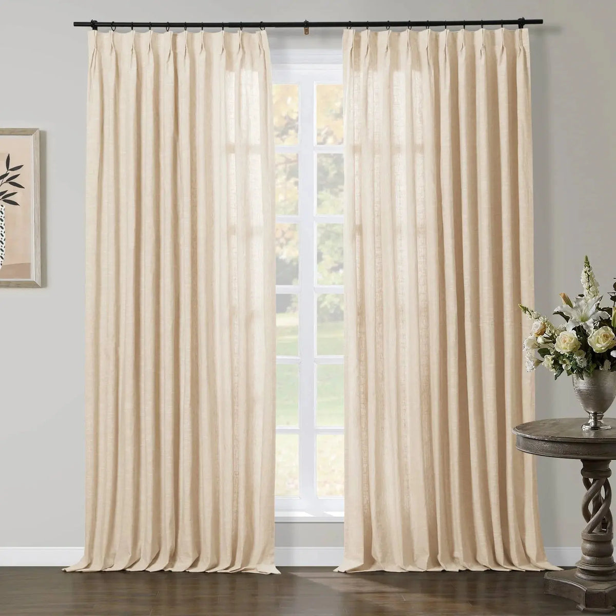 Jawara Textured Linen Cotton Pleated Curtains