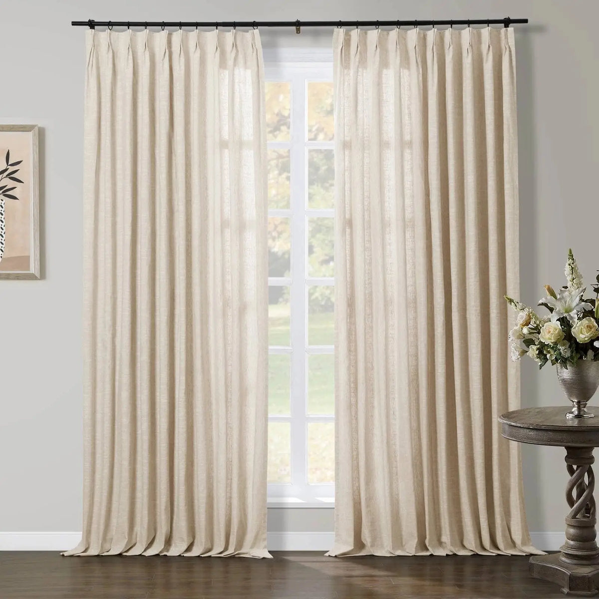 Jawara Textured Linen Cotton Pleated Curtains