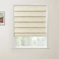 Jawara Linen Cotton Deco Fold Roman Blind Cordless