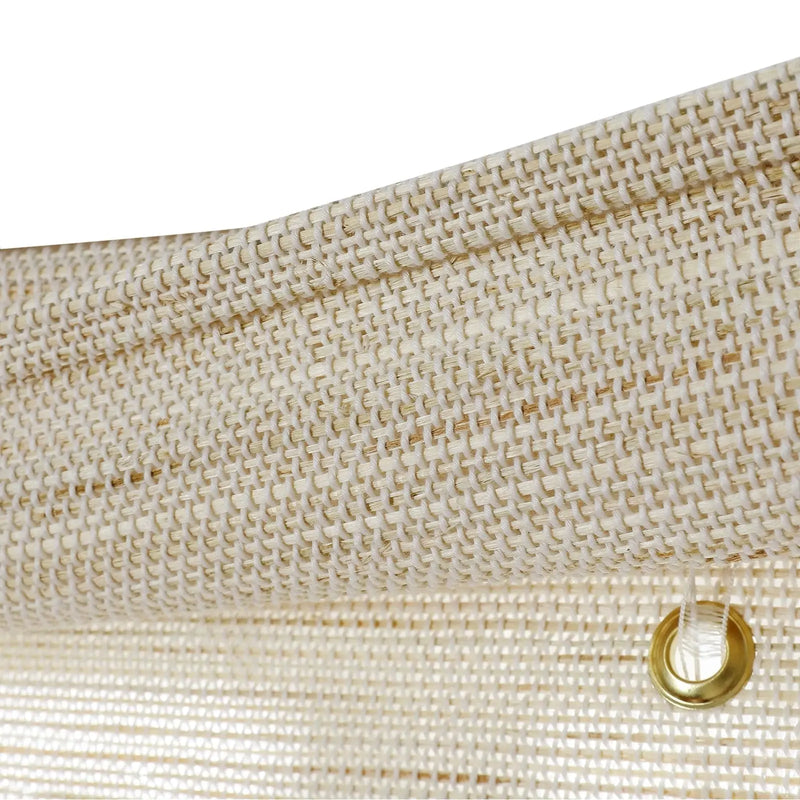 Lay Natural Ramie Bamboo Woven Blind - Wall White