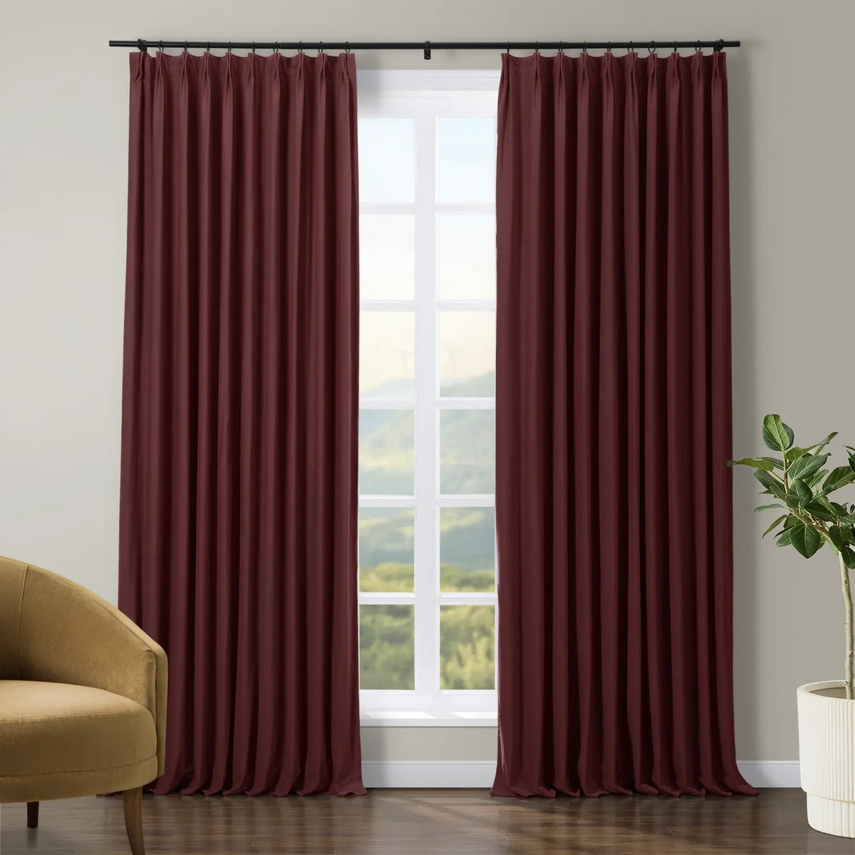 Tavis Premium Velvet Pleated Curtain