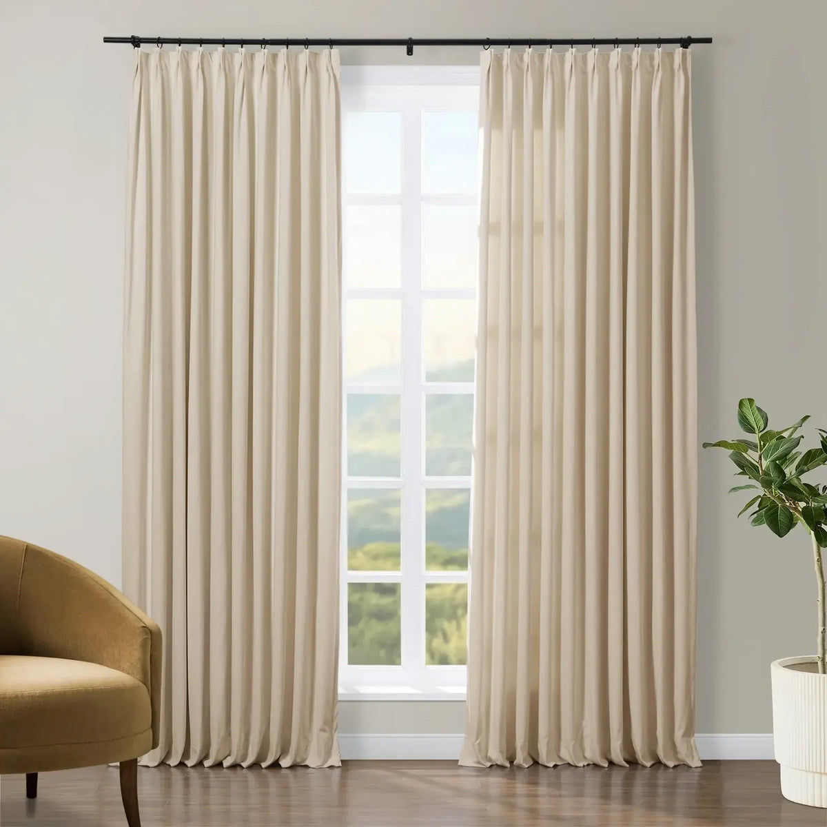 Tavis Premium Velvet Pleated Curtain