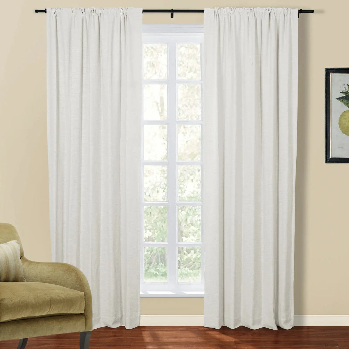 Kyla Lightweight Faux Linen Soft Top Curtains
