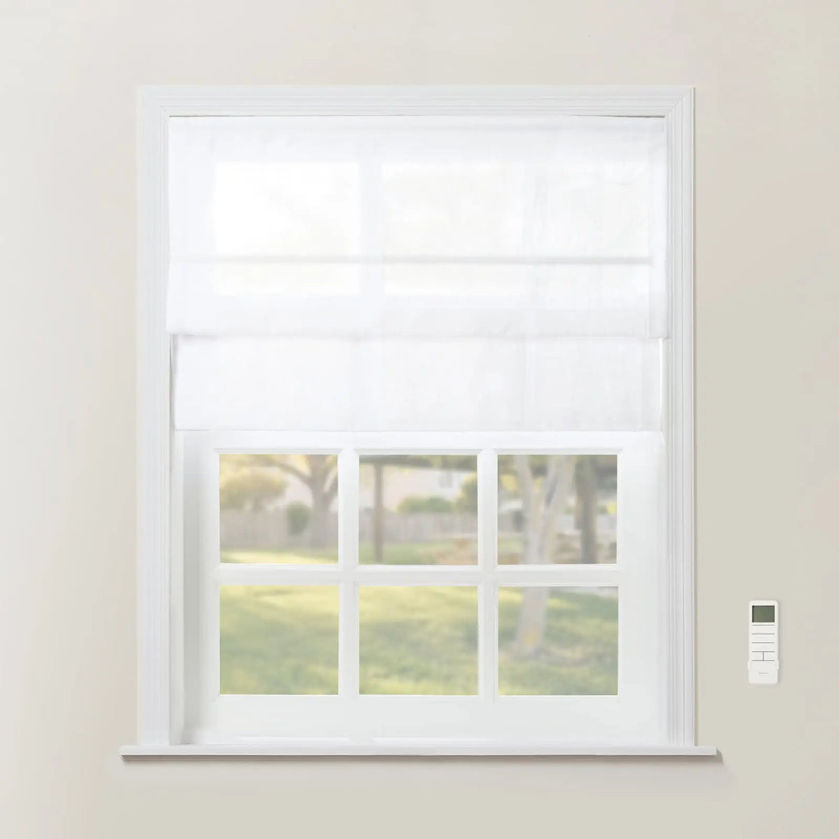 Smart Motorised Plain Roman Blind Cordless