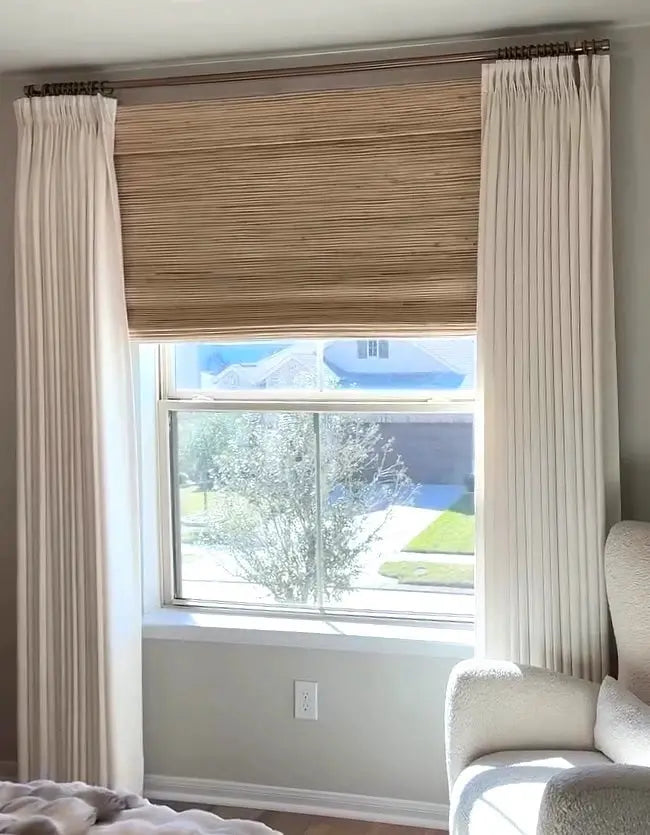 Lay Natural Ramie Bamboo Woven Blind - Beige Brown