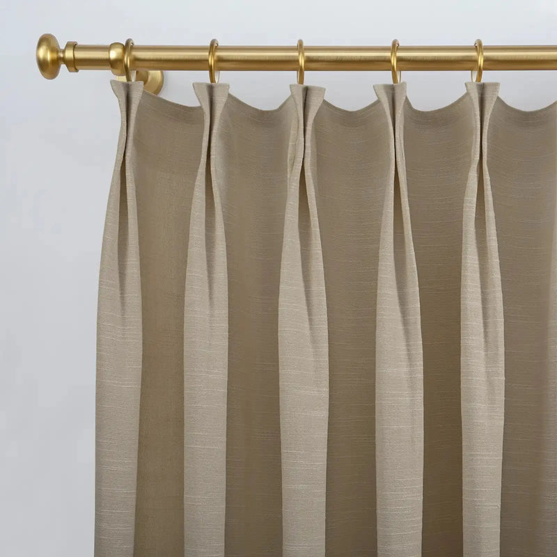 Jawara Textured Linen Cotton Pleated Curtains