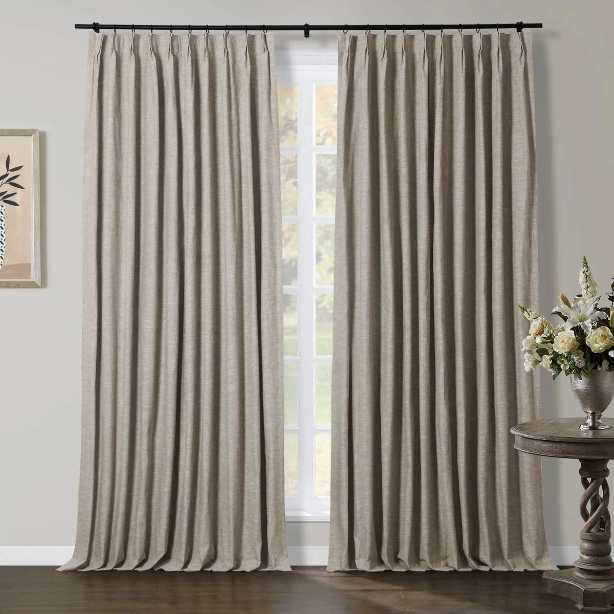 Jawara Textured Linen Cotton Pleated Curtains