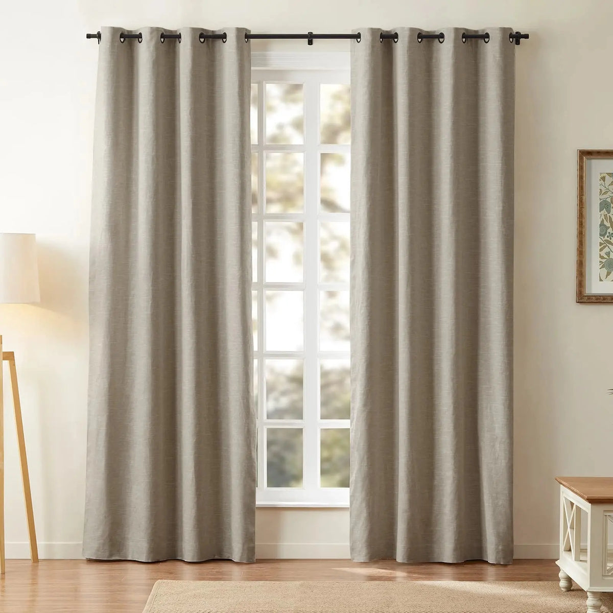 Jawara Textured Linen Cotton Eyelet Curtains