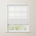 Liz Linen Roman Blind in Wooden Headrail Cordless