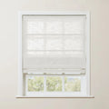 Liz Linen Roman Blind in Wooden Headrail Cordless