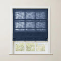 Liz Linen Roman Blind in Wooden Headrail Cordless